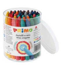 Pastelli a cera - Ø 9 mm x 85 mm - Primo - conf. 48 pezzi Pastelli a cera - Ø 9 mm x 85 mm - Primo - conf. 48 pezzi