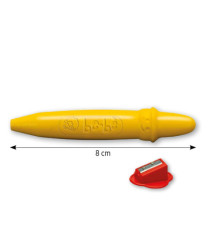 Pastelli cera super - lunghezza 7,5mm con Ø 11mm - colori assortiti - Giotto - astuccio 10 superpastelloni