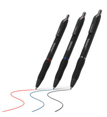 Penna gel a scatto - 0.7 mm - nero/blu/rosso - Sharpie - conf. 3 pezzi Penna gel a scatto - 0.7 mm - nero/blu/rosso - Sharpie - conf. 3 pezzi