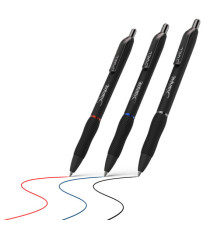 Penna gel a scatto - 0.7 mm - nero/blu/rosso - Sharpie - conf. 3 pezzi Penna gel a scatto - 0.7 mm - nero/blu/rosso - Sharpie - conf. 3 pezzi