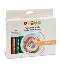 Pennarelli Jumbo - punta ø7,6mm - colori assortiti - Primo - astuccio 24 pezzi