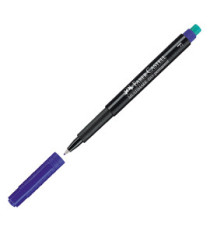 Pennarello Multimark universale permanente con gomma  - punta fine 0,6mm - blu - Faber-Castell Pennarello Multimark universale permanente con gomma  - punta fine 0,6mm - blu - Faber-Castell