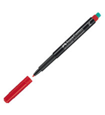 Pennarello Multimark universale permanente con gomma - punta media 1,0mm - rosso - Faber-Castell Pennarello Multimark universale permanente con gomma - punta media 1,0mm - rosso - Faber-Castell