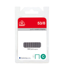 Punti zincati - 53/8 - 8 mm - metallo - Romeo Maestri - conf. da 1960 punti Punti zincati - 53/8 - 8 mm - metallo - Romeo Maestri - conf. da 1960 punti