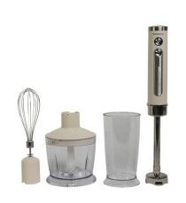 Set cordless Ariel - frullatore immersione/sbattitore/tritatutto - bianco - Melchioni family