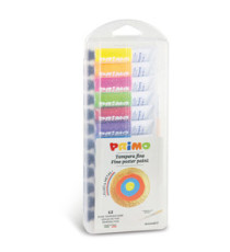Tempera in tubetto - 12 ml - fluo / metal - Primo - scatola 12 pezzi
