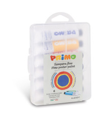 Tubi tempera - 18 ml - colori assortiti - Primo - astuccio 6 pezzi