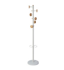 Appendiabiti a 6 ganci Music + 3 miniganci 175cm - bianco/legno - Alba Appendiabiti a 6 ganci Music + 3 miniganci 175cm - bianco/legno - Alba