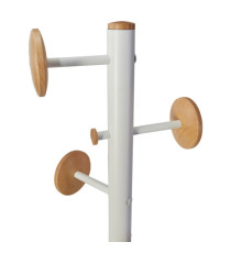 Appendiabiti a 6 ganci Music + 3 miniganci 175cm - bianco/legno - Alba Appendiabiti a 6 ganci Music + 3 miniganci 175cm - bianco/legno - Alba