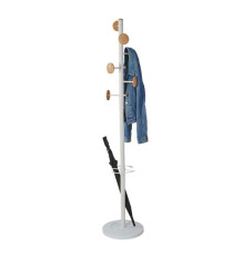 Appendiabiti a 6 ganci Music + 3 miniganci 175cm - bianco/legno - Alba Appendiabiti a 6 ganci Music + 3 miniganci 175cm - bianco/legno - Alba