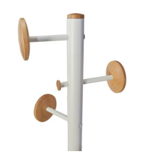 Appendiabiti a 6 ganci Music + 3 miniganci 175cm - bianco/legno - Alba Appendiabiti a 6 ganci Music + 3 miniganci 175cm - bianco/legno - Alba