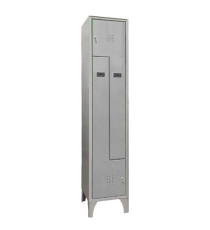 Armadio spogliatoio in metallo salvaspazio - a 2 ante a L - 40 x 50 x 195 cm - grigio - Fasma