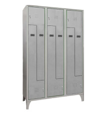 Armadio spogliatoio in metallo salvaspazio - a 6 ante a L - 120 x 50 x 195 cm - grigio - Fasma