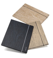 Cartella 3 lembi Wood - 25x35x1 cm - colori assoriti - Colorosa