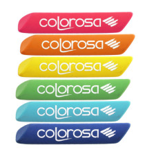 Gomma soft touch - 8 cm - colori assortiti - Colorosa - expo 48 pezzi Gomma soft touch - 8 cm - colori assortiti - Colorosa - expo 48 pezzi