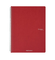 Maxiquaderno Ecoqua original - spiralato - A4 - 90 gr - 1 rigo - 70 fogli - rosso scuro - Fabriano Maxiquaderno Ecoqua original - spiralato - A4 - 90 gr - 1 rigo - 70 fogli - rosso scuro - Fabriano