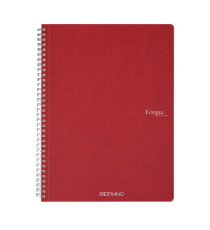 Maxiquaderno Ecoqua original - spiralato - A4 - 90 gr - 1 rigo - 70 fogli - rosso scuro - Fabriano Maxiquaderno Ecoqua original - spiralato - A4 - 90 gr - 1 rigo - 70 fogli - rosso scuro - Fabriano