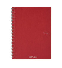 Maxiquaderno Ecoqua original - spiralato - A4 - 90gr - 5mm - 70 fogli - rosso scuro - Fabriano Maxiquaderno Ecoqua original - spiralato - A4 - 90gr - 5mm - 70 fogli - rosso scuro - Fabriano