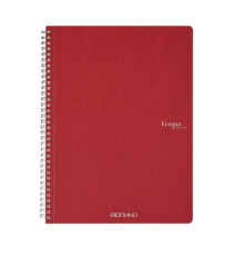 Maxiquaderno Ecoqua original - spiralato - A4 - 90gr - 5mm - 70 fogli - rosso scuro - Fabriano Maxiquaderno Ecoqua original - spiralato - A4 - 90gr - 5mm - 70 fogli - rosso scuro - Fabriano