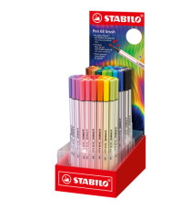 Pennarello 68 Brush Arty - colori assortiti - Stabilo - expo 80 pezzi Pennarello 68 Brush Arty - colori assortiti - Stabilo - expo 80 pezzi
