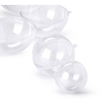 Sfera apribile in polistirene - trasparente - ø140mm - Colorosa