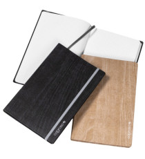 Taccuino Colorosa Wood - copertina morbido con elastico - 13,5 x 21,5 cm - colori assortiti - Colorosa