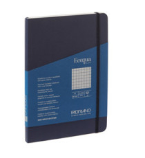 Taccuino Ecoqua Plus - con elastico - rilegatura cucita - A5 - 5 mm - 80 fogli - blu scuro - Fabriano Taccuino Ecoqua Plus - con elastico - rilegatura cucita - A5 - 5 mm - 80 fogli - blu scuro - Fabriano
