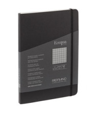 Taccuino Ecoqua Plus - con elastico - rilegatura cucita - A5 - 5 mm - 80 fogli - nero - Fabriano Taccuino Ecoqua Plus - con elastico - rilegatura cucita - A5 - 5 mm - 80 fogli - nero - Fabriano