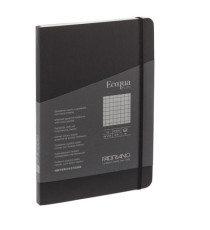Taccuino Ecoqua Plus - con elastico - rilegatura cucita - A5 - 5 mm - 80 fogli - nero - Fabriano Taccuino Ecoqua Plus - con elastico - rilegatura cucita - A5 - 5 mm - 80 fogli - nero - Fabriano