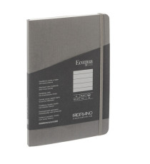 Taccuino Ecoqua Plus - con elastico - rilegatura cucita - A5 - 5 mm - 80 fogli - righe - artracite - Fabriano Taccuino Ecoqua Plus - con elastico - rilegatura cucita - A5 - 5 mm - 80 fogli - righe - artracite - Fabriano