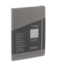 Taccuino Ecoqua Plus - con elastico - rilegatura cucita - A5 - 5 mm - 80 fogli - righe - artracite - Fabriano Taccuino Ecoqua Plus - con elastico - rilegatura cucita - A5 - 5 mm - 80 fogli - righe - artracite - Fabriano