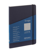 Taccuino Ecoqua Plus - con elastico - rilegatura cucita - A5 - 5 mm - 80 fogli - righe - blu scuro - Fabriano Taccuino Ecoqua Plus - con elastico - rilegatura cucita - A5 - 5 mm - 80 fogli - righe - blu scuro - Fabriano