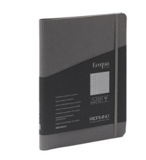 Taccuino Ecoqua Plus - con elastico - spiralato - A5 - 70 fogli - puntinato - antracite - Fabriano Taccuino Ecoqua Plus - con elastico - spiralato - A5 - 70 fogli - puntinato - antracite - Fabriano