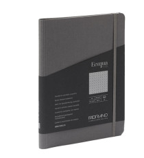 Taccuino Ecoqua Plus - con elastico - spiralato - A5 - 70 fogli - puntinato - antracite - Fabriano Taccuino Ecoqua Plus - con elastico - spiralato - A5 - 70 fogli - puntinato - antracite - Fabriano