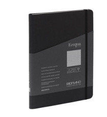 Taccuino Ecoqua Plus - con elastico - spiralato - A5 - 70 fogli - puntinato - nero - Fabriano Taccuino Ecoqua Plus - con elastico - spiralato - A5 - 70 fogli - puntinato - nero - Fabriano