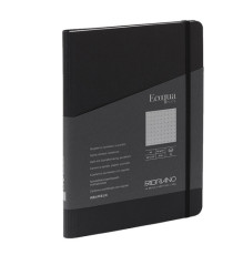 Taccuino Ecoqua Plus - con elastico - spiralato - A5 - 70 fogli - puntinato - nero - Fabriano Taccuino Ecoqua Plus - con elastico - spiralato - A5 - 70 fogli - puntinato - nero - Fabriano