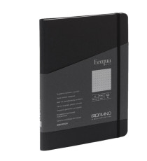 Taccuino Ecoqua Plus - con elastico - spiralato - A5 - 70 fogli - puntinato - nero - Fabriano Taccuino Ecoqua Plus - con elastico - spiralato - A5 - 70 fogli - puntinato - nero - Fabriano