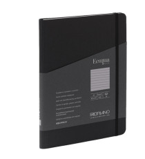 Taccuino Ecoqua Plus - con elastico - spiralato - A5 - 70 fogli - righe - nero - Fabriano Taccuino Ecoqua Plus - con elastico - spiralato - A5 - 70 fogli - righe - nero - Fabriano