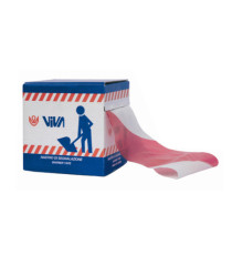 Nastro segnaletico di sicurezza - 7 cm x 200 m - PE - rosso/bianco - Viva