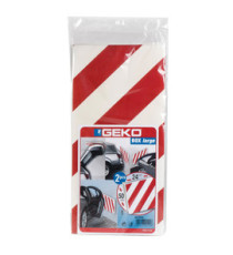 Pannello antiurto adesivo BOX - 24 x 50 cm - PE - bianco/rosso - Geko - conf. 2 pezzi