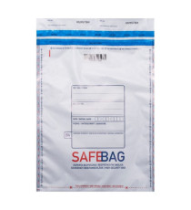 Sacchetti di sicurezza Safe Bag - per corrieri - B5 - 18,6 x 25,5 + 4 cm - PE - bianco - Bong Packaging - conf. 100 pezz
