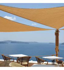 Tenda a vela triangolare ombreggiante - 5 x 5 x 5 m - PL - tortora - Garden Friend