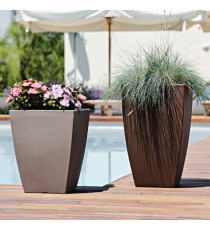 Vaso Quadro Veneto - 56 L - PE - antracite - TeraPlast