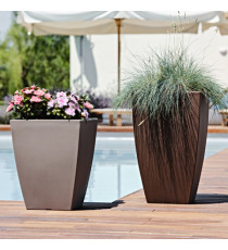 Vaso Quadro Veneto - 56 L - PE - cappuccino - TeraPlast