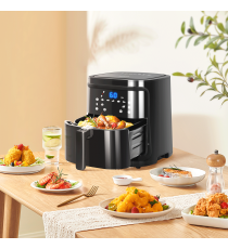 Friggitrice ad aria Aigostar 7 litri 1900W, 80-200 gradi, touch screen led, cestello estraibile, misura L416xW318xH346mm Friggitrice ad aria Aigostar 7 litri 1900W, 80-200 gradi, touch screen led, cestello estraibile, misura L416xW318xH346mm