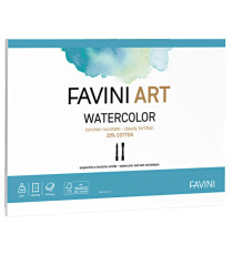 Blocco collato watercolor - 25x35cm - 340gr - 10 fogli - Favini Art Blocco collato watercolor - 25x35cm - 340gr - 10 fogli - Favini Art