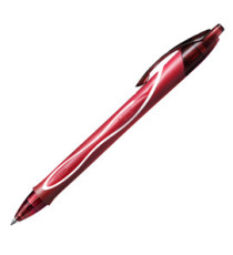 Penna a sfera a scatto Gelocity Quick Dry  - punta 0,7mm - rosso - Bic - conf. 12 pezzi