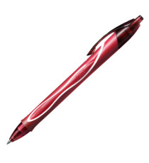 Penna a sfera a scatto Gelocity Quick Dry  - punta 0,7mm - rosso - Bic - conf. 12 pezzi