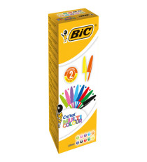Penna a sfera Cristal Multicolor - punta 1,6mm - 10 colori assortiti  - Bic - conf. 20 pezzi