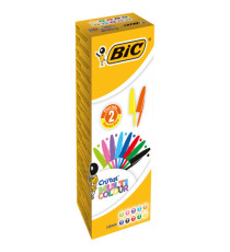 Penna a sfera Cristal Multicolor - punta 1,6mm - 10 colori assortiti  - Bic - conf. 20 pezzi Penna a sfera Cristal Multicolor - punta 1,6mm - 10 colori assortiti  - Bic - conf. 20 pezzi